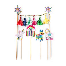 PAPER CAKE & CUPCAKE TOPPERS - FIESTA PARTY - SET OF 5 - AyaZay Wedding Shoppe