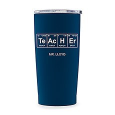STAINLESS STEEL TRAVEL MUG - PERIODIC TABLE TEACHER PRINTING - AyaZay Wedding Shoppe
