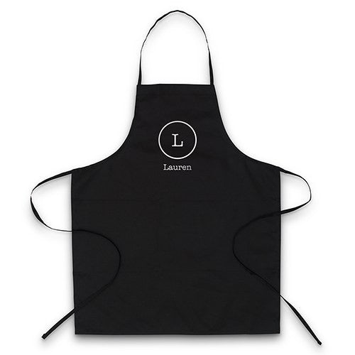 PERSONALIZED KITCHEN APRON - CIRCLE MONOGRAM - AyaZay Wedding Shoppe