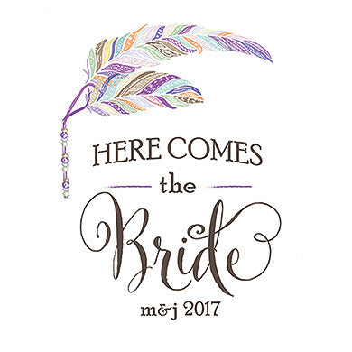 FEATHER WHIMSY PERSONALIZED CEREMONY BANNER - AyaZay Wedding Shoppe