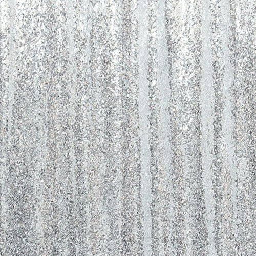 CUSTOM WEDDING PHOTO BACKDROP DECORATION - SILVER SEQUIN - AyaZay Wedding Shoppe