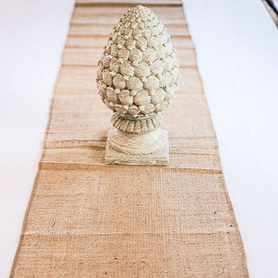 PERSONALIZED LONG BURLAP TABLE RUNNER WITH EQUESTRIAN MONOGRAM - AyaZay Wedding Shoppe