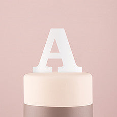 SERIF MONOGRAM ACRYLIC CAKE TOPPER - WHITE - AyaZay Wedding Shoppe
