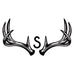 WOODLAND PRETTY PERSONALIZED MONOGRAM ANTLER TEXTURED RUBBER STAMP - AyaZay Wedding Shoppe
