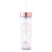 PLASTIC DRINK TUMBLER - ROSE GOLD SPARKLE - AyaZay Wedding Shoppe
