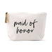 LARGE PERSONALIZED CANVAS MAKEUP & TOILETRY BAG FOR  WOMEN -  MAID OF HONOR SCRIPT - AyaZay Wedding Shoppe