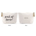 LARGE PERSONALIZED CANVAS MAKEUP & TOILETRY BAG FOR  WOMEN -  MAID OF HONOR SCRIPT - AyaZay Wedding Shoppe
