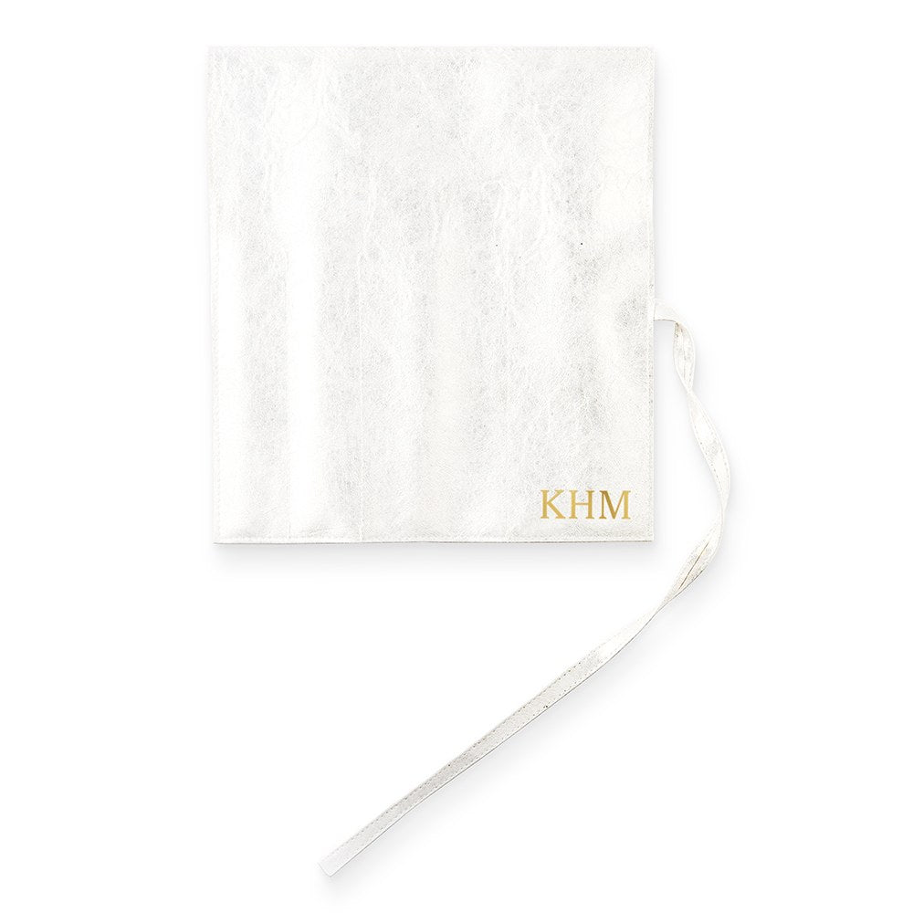 PERSONALIZED MAKEUP BRUSH SET & TRAVEL POUCH  - IRIDESCENT UNICORN - AyaZay Wedding Shoppe