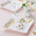 LARGE SQUARE DISPOSABLE PAPER PARTY PLATES - GEO MARBLE (8/pkg) - AyaZay Wedding Shoppe