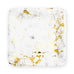 LARGE SQUARE DISPOSABLE PAPER PARTY PLATES - GEO MARBLE (8/pkg) - AyaZay Wedding Shoppe