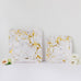 SMALL SQUARE DISPOSABLE PAPER PARTY PLATES - GEO MARBLE (8/pkg) - AyaZay Wedding Shoppe