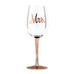 ROSE GOLD STEMMED 18 Oz. WINE GLASS - MRS - AyaZay Wedding Shoppe