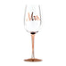 ROSE GOLD STEMMED 18 Oz. WINE GLASS - MRS - AyaZay Wedding Shoppe