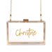 PERSONALIZED ACRYLIC BOX CLUTCH - SCRIPT FONT
