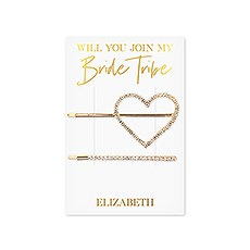 CUSTOM BRIDAL PARTY HAIR CLIPS - BRIDE TRIBE - AyaZay Wedding Shoppe