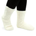 COZY SHERPA LINED CABLE KNIT SLIPPER SOCKS - THANK YOU WRAP - AyaZay Wedding Shoppe
