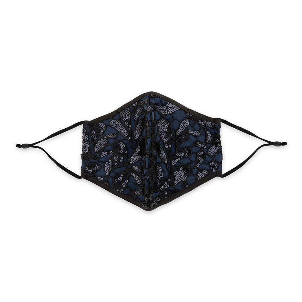 LUXURY REUSABLE, WASHABLE CLOTH FACE MASK WITH FILTER POCKET - SAPPHIRE BLUE - AyaZay Wedding Shoppe