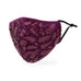 LUXURY REUSABLE, WASHABLE CLOTH FACE MASK WITH FILTER POCKET - PURPLE GARNET - AyaZay Wedding Shoppe