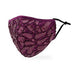 LUXURY REUSABLE, WASHABLE CLOTH FACE MASK WITH FILTER POCKET - PURPLE GARNET - AyaZay Wedding Shoppe