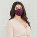 LUXURY REUSABLE, WASHABLE CLOTH FACE MASK WITH FILTER POCKET - PURPLE GARNET - AyaZay Wedding Shoppe