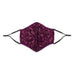LUXURY REUSABLE, WASHABLE CLOTH FACE MASK WITH FILTER POCKET - PURPLE GARNET - AyaZay Wedding Shoppe