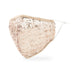 LUXURY REUSABLE, WASHABLE CLOTH FACE MASK WITH FILTER POCKET - CHAMPAGNE GOLD SEQUIN