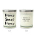 PERSONALIZED GLASS JAR GIFT CANDLE WITH LID - HOME SWEET HOME - AyaZay Wedding Shoppe