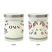 PERSONALIZED GLASS JAR GIFT CANDLE WITH LID - VINTAGE FLORAL MONOGRAM