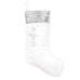 CUSTOM PRINTED PLUSH SEQUINED CUFF CHRISTMAS STOCKING - VERTICAL SCRIPT FONT - AyaZay Wedding Shoppe
