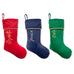 CUSTOM PRINTED PLUSH TRADITIONAL CHRISTMAS STOCKING - VERTICAL SCRIPT FONT - AyaZay Wedding Shoppe
