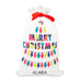 LARGE PERSONALIZED DRAWSTRING SANTA SACK FOR GIFTS -  MERRY CHRISTMAS - AyaZay Wedding Shoppe