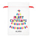 LARGE PERSONALIZED DRAWSTRING SANTA SACK FOR GIFTS -  MERRY CHRISTMAS - AyaZay Wedding Shoppe