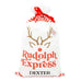 LARGE PERSONALIZED DRAWSTRING SANTA SACK FOR GIFTS -  RUDOLPH EXPRESS - AyaZay Wedding Shoppe