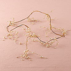 PEARL & VINTAGE GOLD WIRE ORNAMENTAL GARLAND - AyaZay Wedding Shoppe