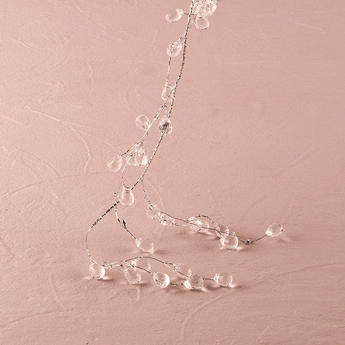 CRYSTAL & SILVER WIRE DECORATIVE GARLAND - AyaZay Wedding Shoppe