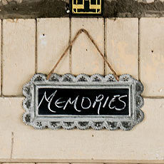 LARGE SCALLOPED FRAME TIN SIGNS WITH CHALKBOARD - AyaZay Wedding Shoppe