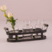SMALL GLASS BOTTLE SET IN AGED AGED METAL HOLDER - AyaZay Wedding Shoppe