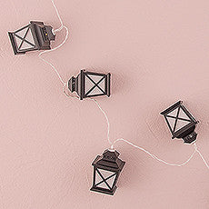 STRING OF LIGHTS WITH VINTAGE STREET LAMPS - BATTERY LED - AyaZay Wedding Shoppe