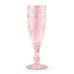VINTAGE INSPIRED PRESSED GLASS FLUTE IN PINK