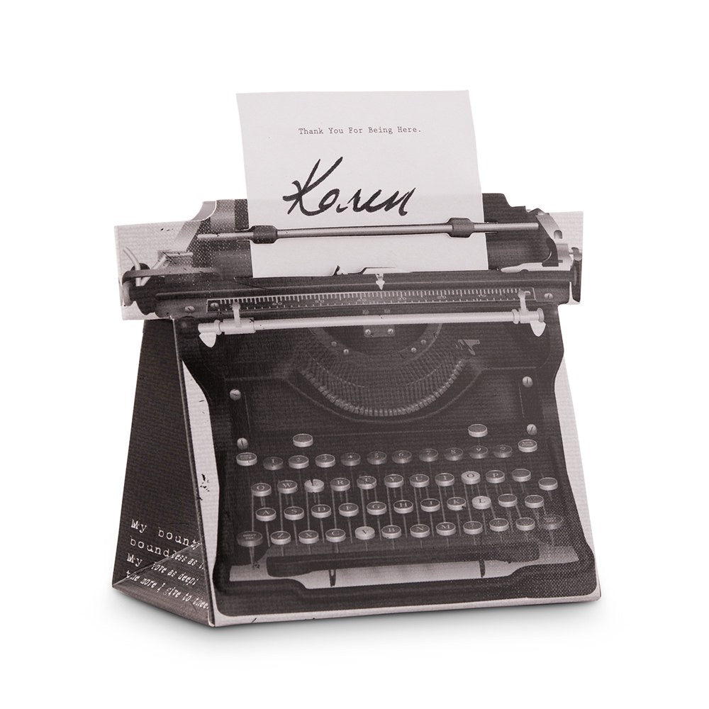 VINTAGE INSPIRED TYPEWRITER FAVOUR BOX KIT (10/PKG) - AyaZay Wedding Shoppe