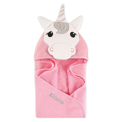 ANIMAL FACE HOODED TOWEL - PINK UNICORN - AyaZay Wedding Shoppe