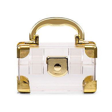 MINI TRAVEL SUITCASE FAVOUR BOX - GOLD - AyaZay Wedding Shoppe