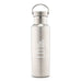 PERSONALIZED CHROME WATER BOTTLE WITH HANDLE - MODERN LOGO PRINT - AyaZay Wedding Shoppe