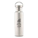 PERSONALIZED CHROME WATER BOTTLE WITH HANDLE - MODERN LOGO PRINT - AyaZay Wedding Shoppe