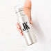PERSONALIZED CHROME WATER BOTTLE WITH HANDLE - CUSTOM MONOGRAM PRINT - AyaZay Wedding Shoppe