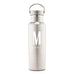 PERSONALIZED CHROME WATER BOTTLE WITH HANDLE - CUSTOM MONOGRAM PRINT - AyaZay Wedding Shoppe