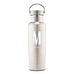 PERSONALIZED CHROME WATER BOTTLE WITH HANDLE - CUSTOM MONOGRAM PRINT - AyaZay Wedding Shoppe