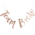 TEAM BRIDE METALLIC ROSE GOLD BANNER - AyaZay Wedding Shoppe