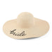 WOMEN'S FLOPPY WIDE BRIM STRAW BEACH/SUN HAT - BRIDE - AyaZay Wedding Shoppe