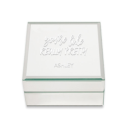 MIRRORED JEWELLERY BOX - YOU'RE A GEM PRINTING - AyaZay Wedding Shoppe